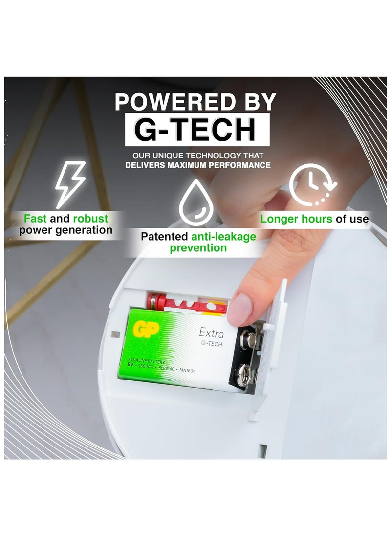 GP Batteries - GP Super Alkaline 9V 8-Pack – Reliable and Long-Lasting 9V Batteries for Smoke Detectors, Toys, Remote Controls, and Medical Devices, Global E-com Shrink Wrap with Card (A21) - Image 1