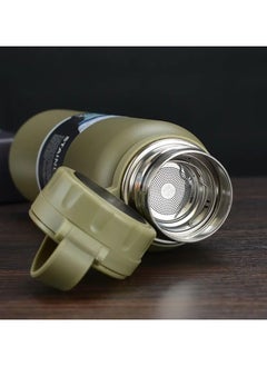 QSHOP QSHOP® Vacuum Insulated Stainless Steel Thermal Bottle with Silicone Strap 800ml Leak Proof Coffee Tea Sports Bottle for Travel to Keep Drinks Hot or Cold  - Image 5