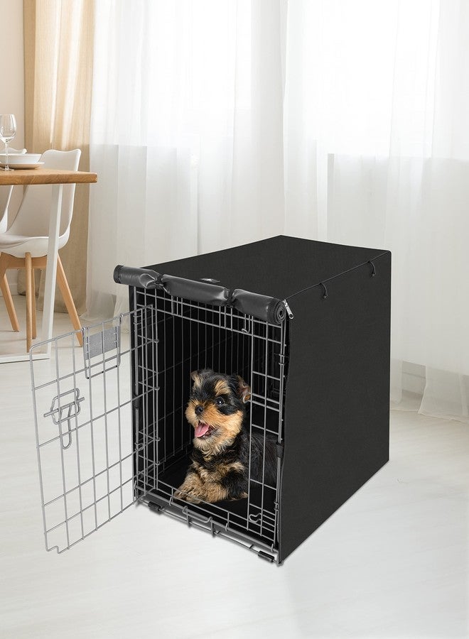 X-ZONE PET Dog Crate Cover Waterproof Kennel Cover, 24 in Black - Image 2