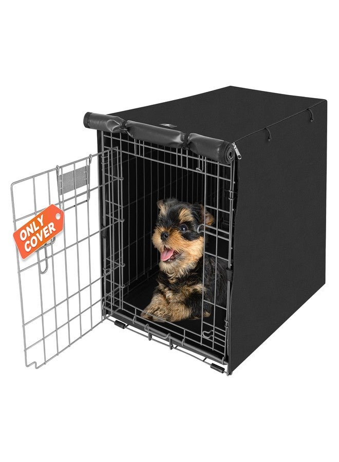 X-ZONE PET Dog Crate Cover Waterproof Kennel Cover, 24 in Black - Image 1
