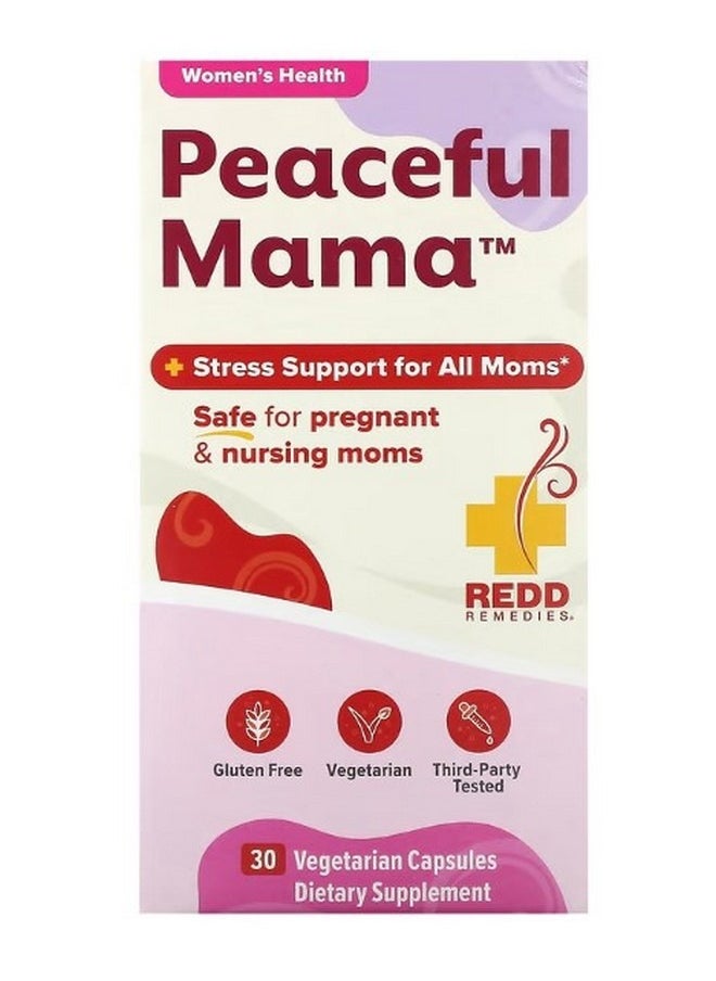 REDD REMEDIES Peaceful Mama 30 Vegetarian Capsules  - Image 1