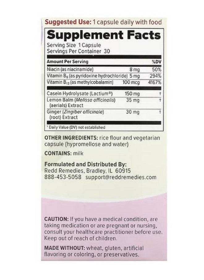 REDD REMEDIES Peaceful Mama 30 Vegetarian Capsules  - Image 2