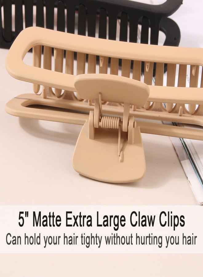 RHOSYN Extra Large Claw Clips, Jumbo Clutchers for Long/Thin Curly Hair (Pk of 6, Any Colors) - Image 3