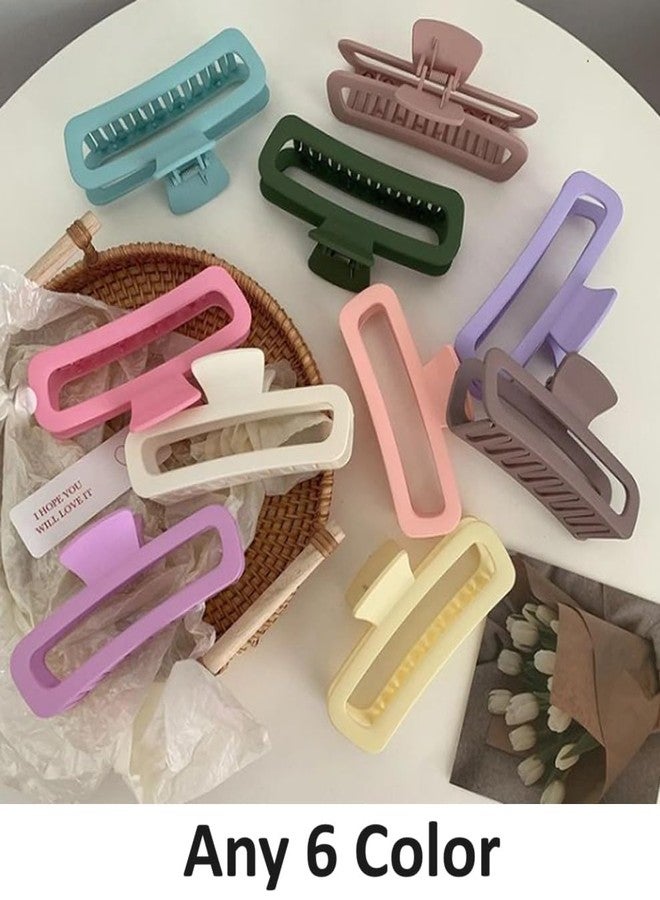 RHOSYN Extra Large Claw Clips, Jumbo Clutchers for Long/Thin Curly Hair (Pk of 6, Any Colors) - Image 2