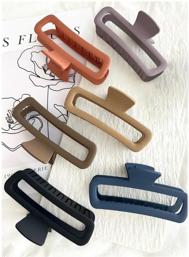 RHOSYN Extra Large Claw Clips, Jumbo Clutchers for Long/Thin Curly Hair (Pk of 6, Any Colors) - Image 1