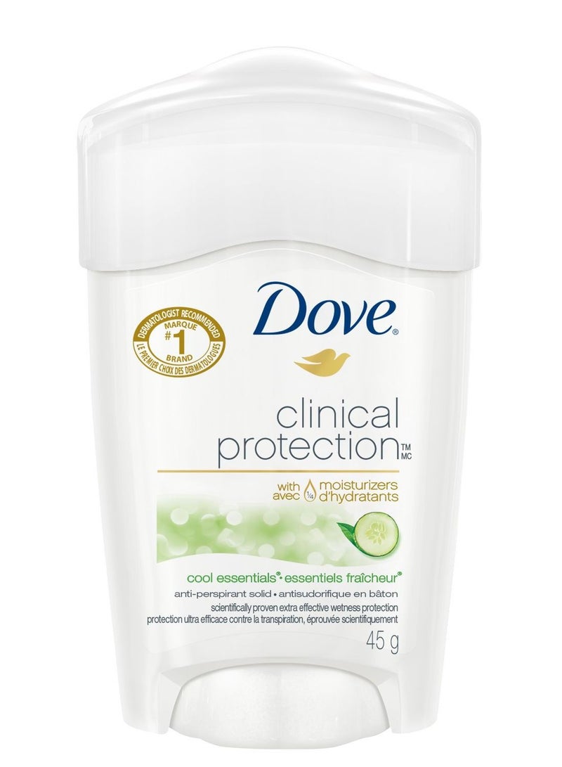 Dove Clinical Protection Antiperspirant Stick deodorant for sensitive skin Cool Essentials 45 g  - Image 1
