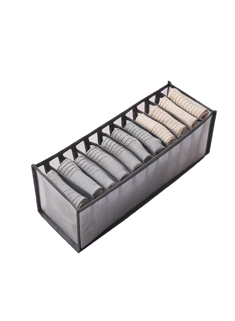 Foldable Underwear Storage Box Multicolor，Mesh 11 compartments 30x11x11cm - Image 1