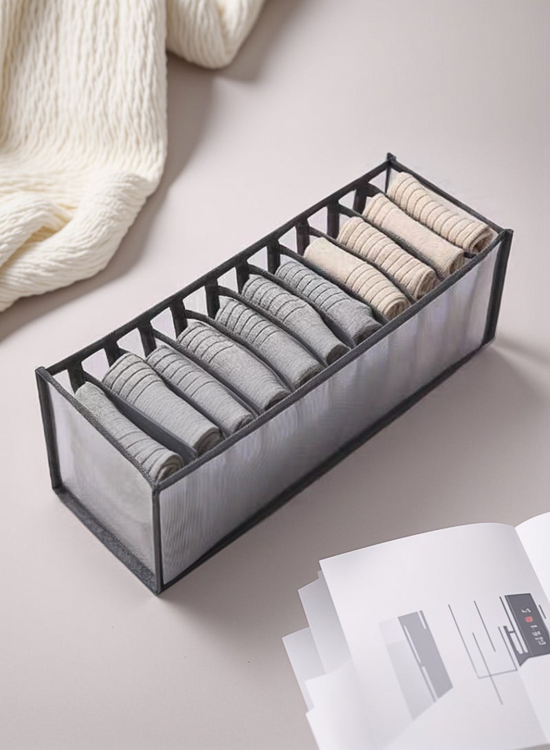 Foldable Underwear Storage Box Multicolor，Mesh 11 compartments 30x11x11cm - Image 2