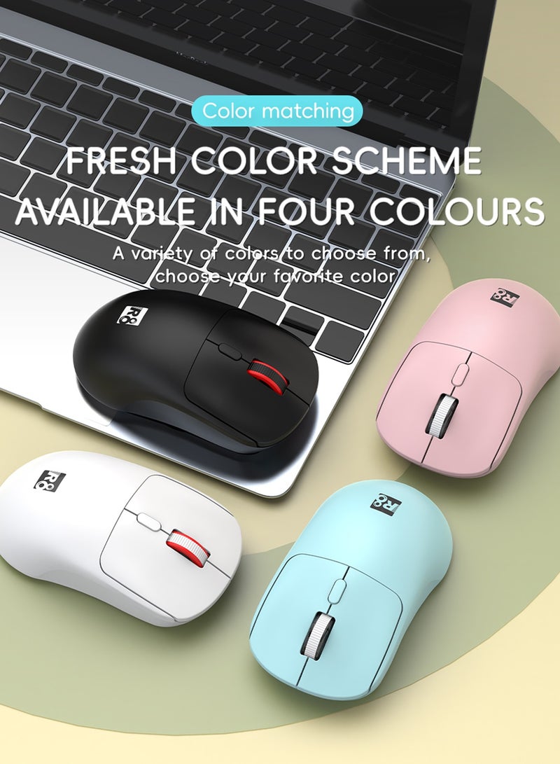 R8 Wireless Mouse 2.4G Slim Portable Computer Mice with Nano Receiver for Notebook PC Laptop Computer (White) - Image 2