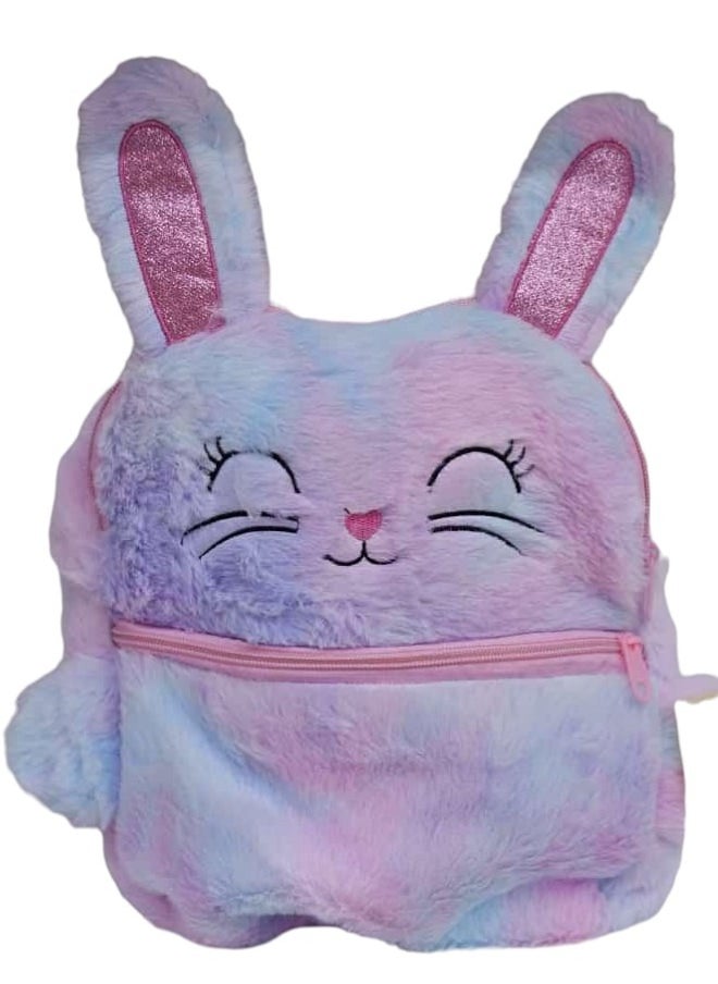 Toy Box Cute Cat Soft Plush School Backpack For Kids Girls Pink  - Image 2