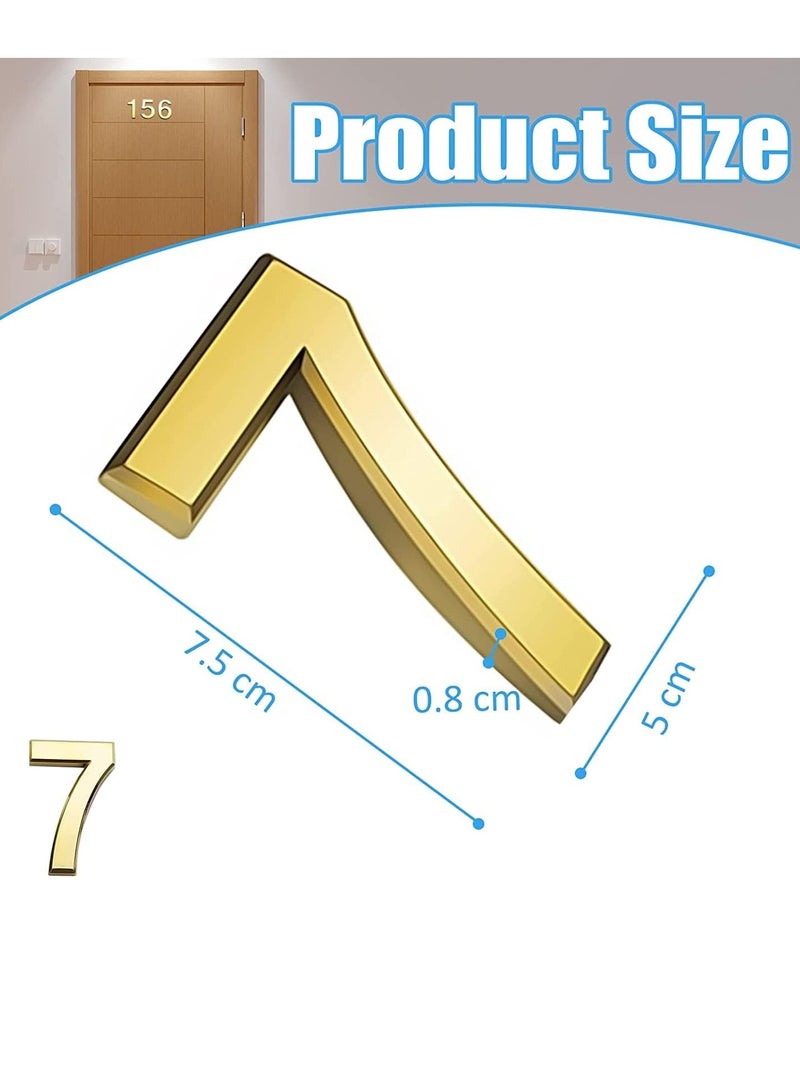 Self Adhesive 3D House Door Number Waterproof Mailbox Sticker Number for House Apartment Mailbox Hotel Office Number 7 - Image 2