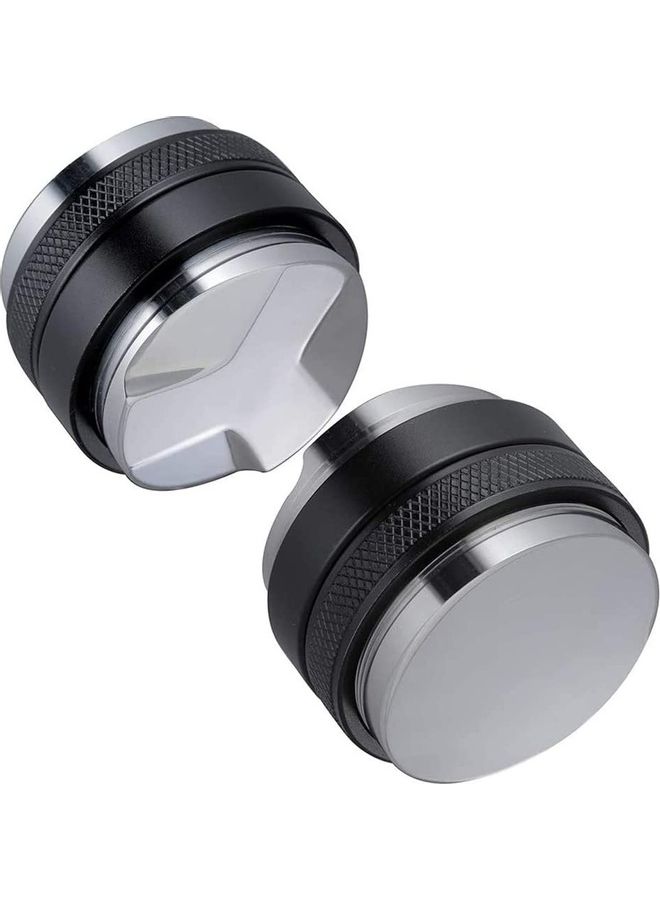 إسكدنيا موزع قهوة وبساط ماتو برأس مزدوج، مناسب لمكيفات قهوة بريفيل بورتافيتر مقاس 54 مم القابلة للتعديل - بٌسٌط إسبريسو احترافية يدوية أسود/فضي 54ملليلتر - Image 5