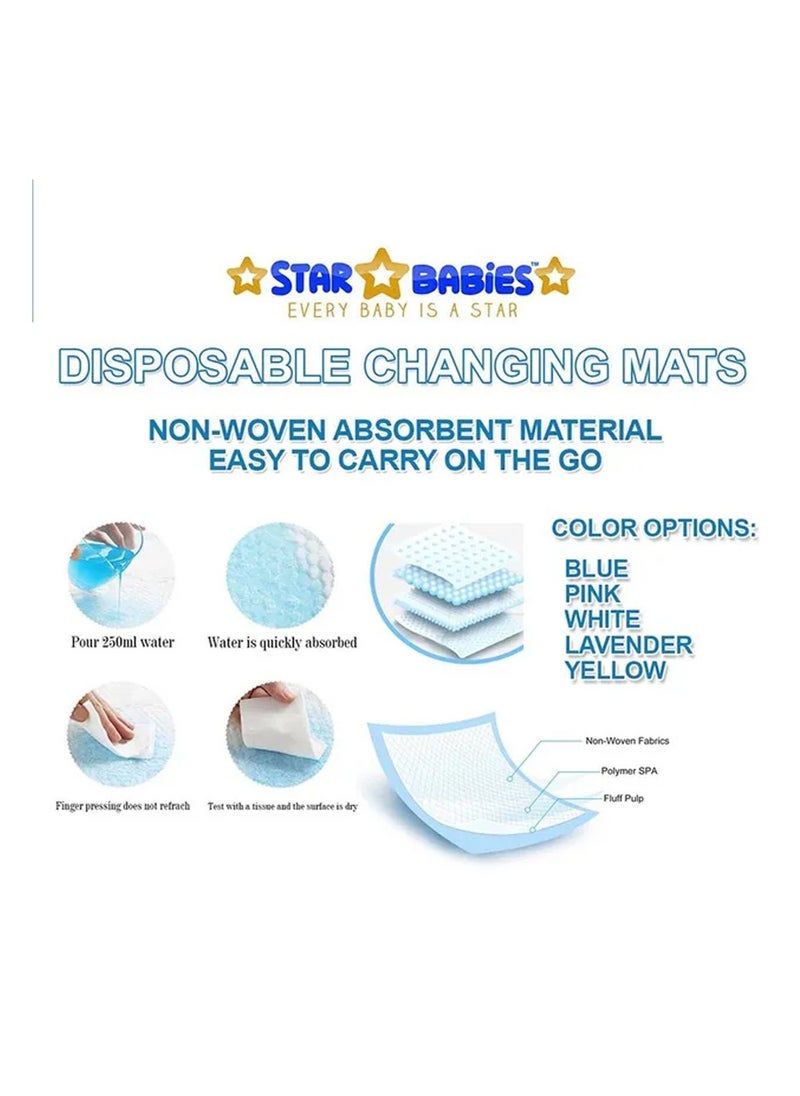 A TO Z A to Z - Disposable Changing Mat size (45cm x 60cm) Large- Premium Quality for Baby Soft Ultra Absorbent Waterproof - Pack of 225-Blue  - Image 3