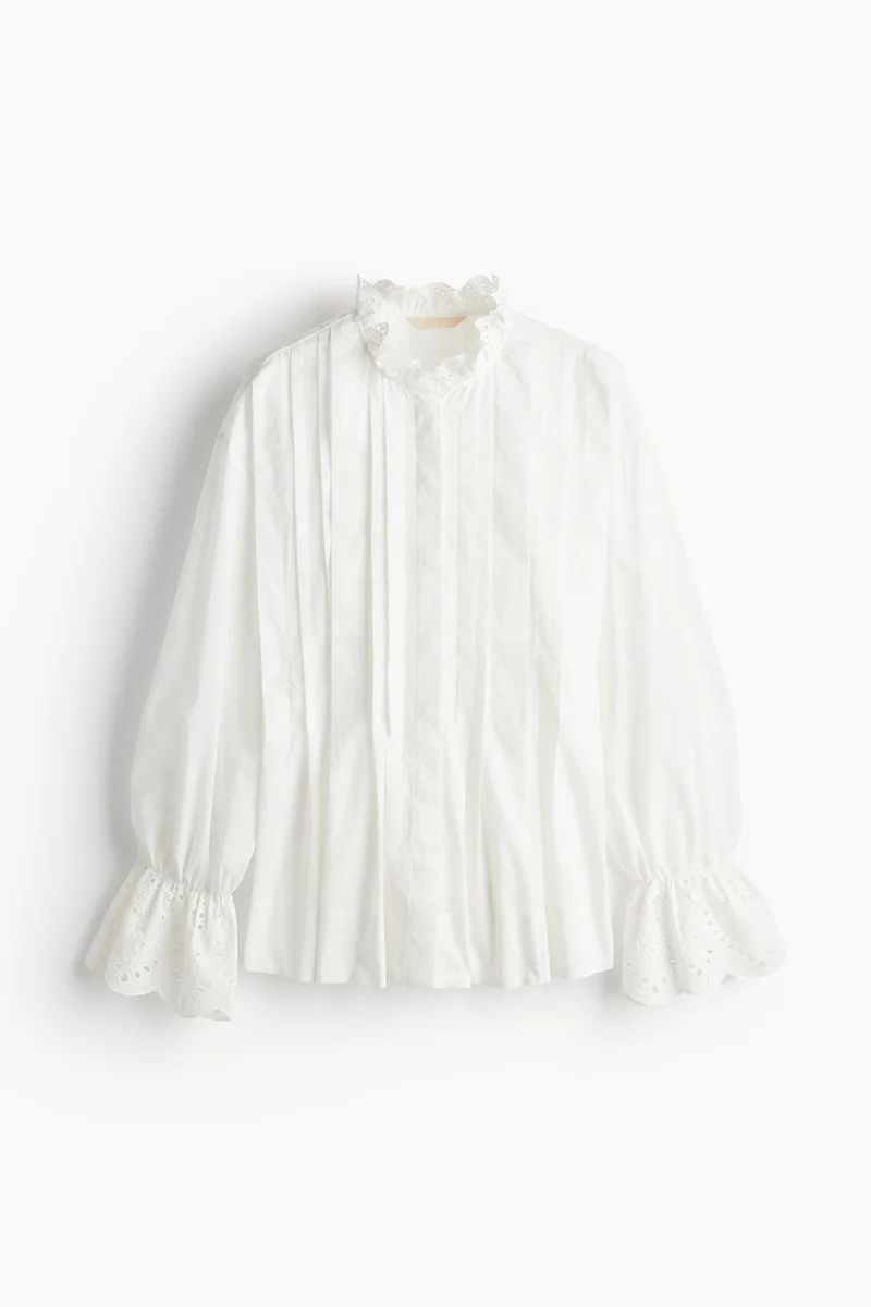 H&M Pintuck cotton blouse