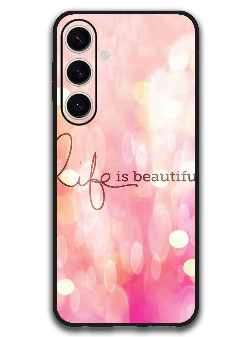 Theodor Protective Case Anti Scratch Shock Proof Bumper Cover For Samsung Galaxy S24 FE Life Is Beautiful  - Image 1