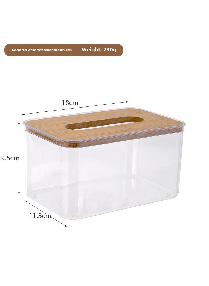Generic Nordic Minimalist Tissue Box Cover Medium transparent color 