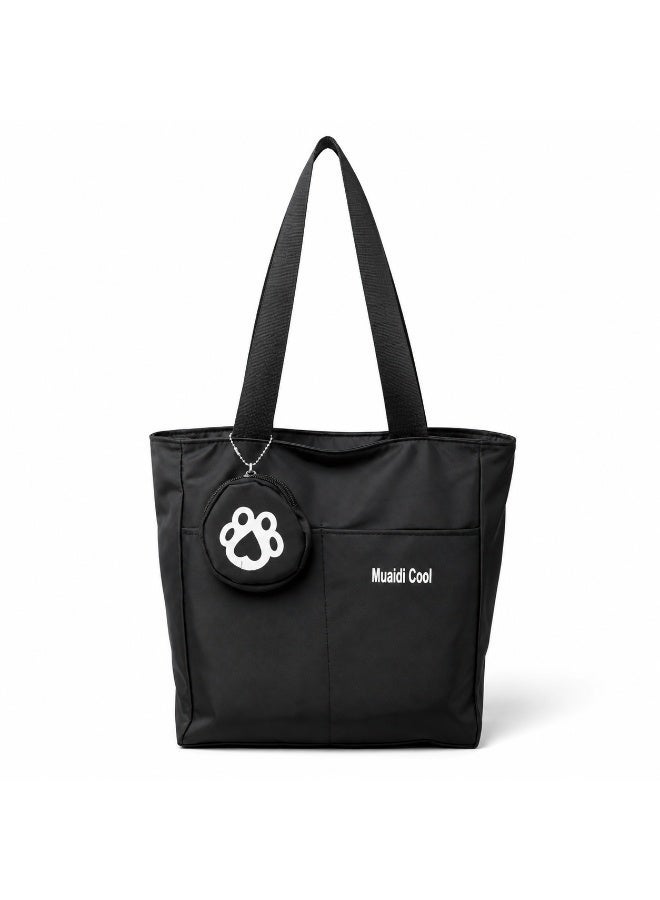 Women’s Tote Bag with Top Zipper, Multiple Front Pockets, Detachable Mini Purse and Wide Shoulder Straps - Image 2