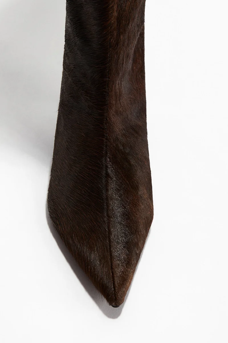 H&M Kitten-heeled leather boots