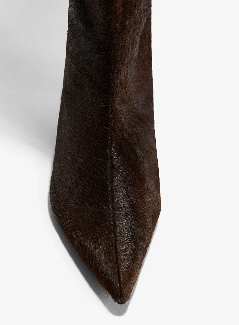 H&M Kitten-heeled leather boots