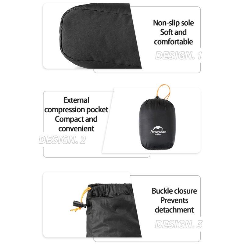 windhike Naturehike Ultralight Winter Duck Down Booties, Camping Warm & Cozy Down Sleeping Socks for Men & Women, Down Filled Slipper Boots with Storage Bag(L) - Image 4