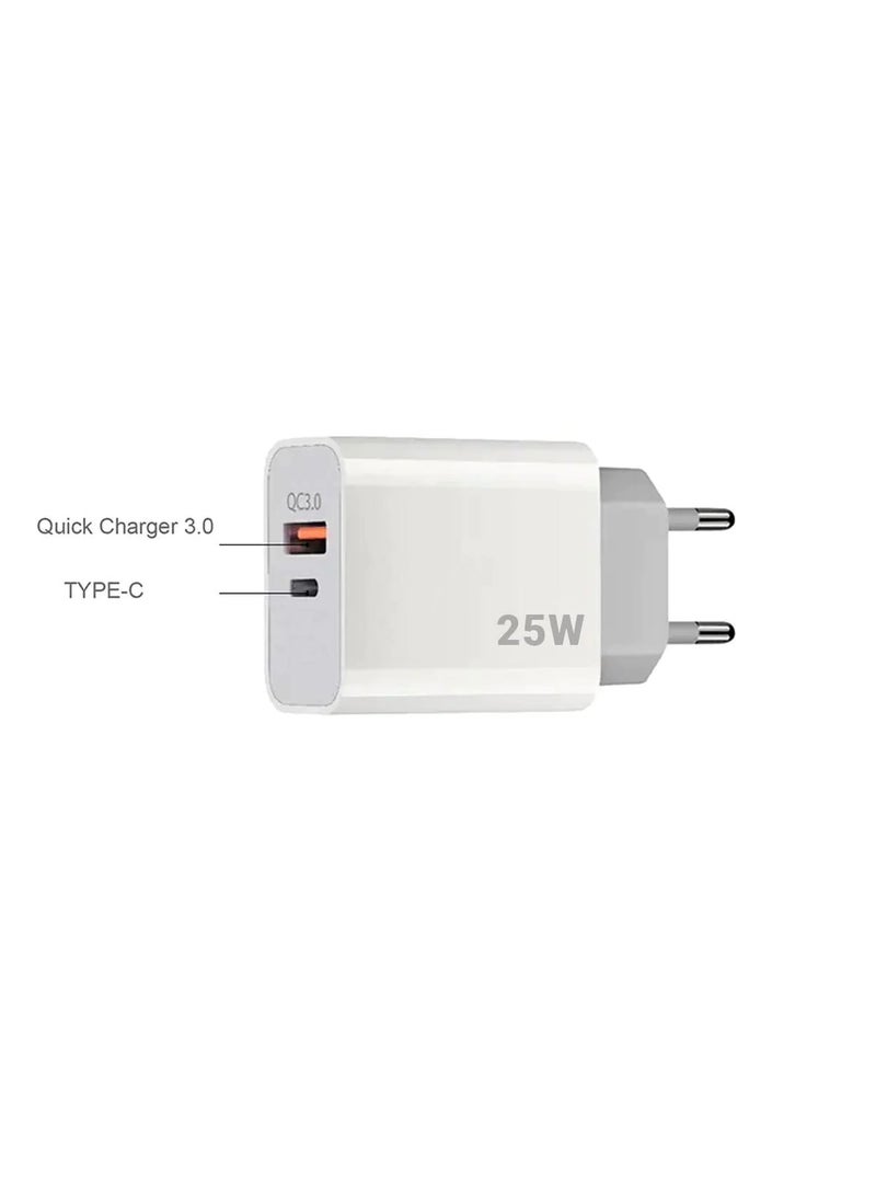 X-SCOOT USB C Charger 25W Quick wall Charge 3.0 usb for Samsung Galaxy S24 Ultra/S23 FE/S24 Plus/S24/S22 S21 S20/Z  /A55S8 S9,iPhone 16 /15 Quick Plug Head Mobile Charging - Image 5