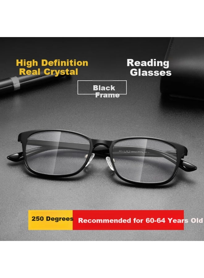 Bertha Natural Crystal Reading Gl For Men And Women, High-definition High-end Brand Genuine Product For Middle-aged And Elderly, Donghai Crystal Stone - Image 1