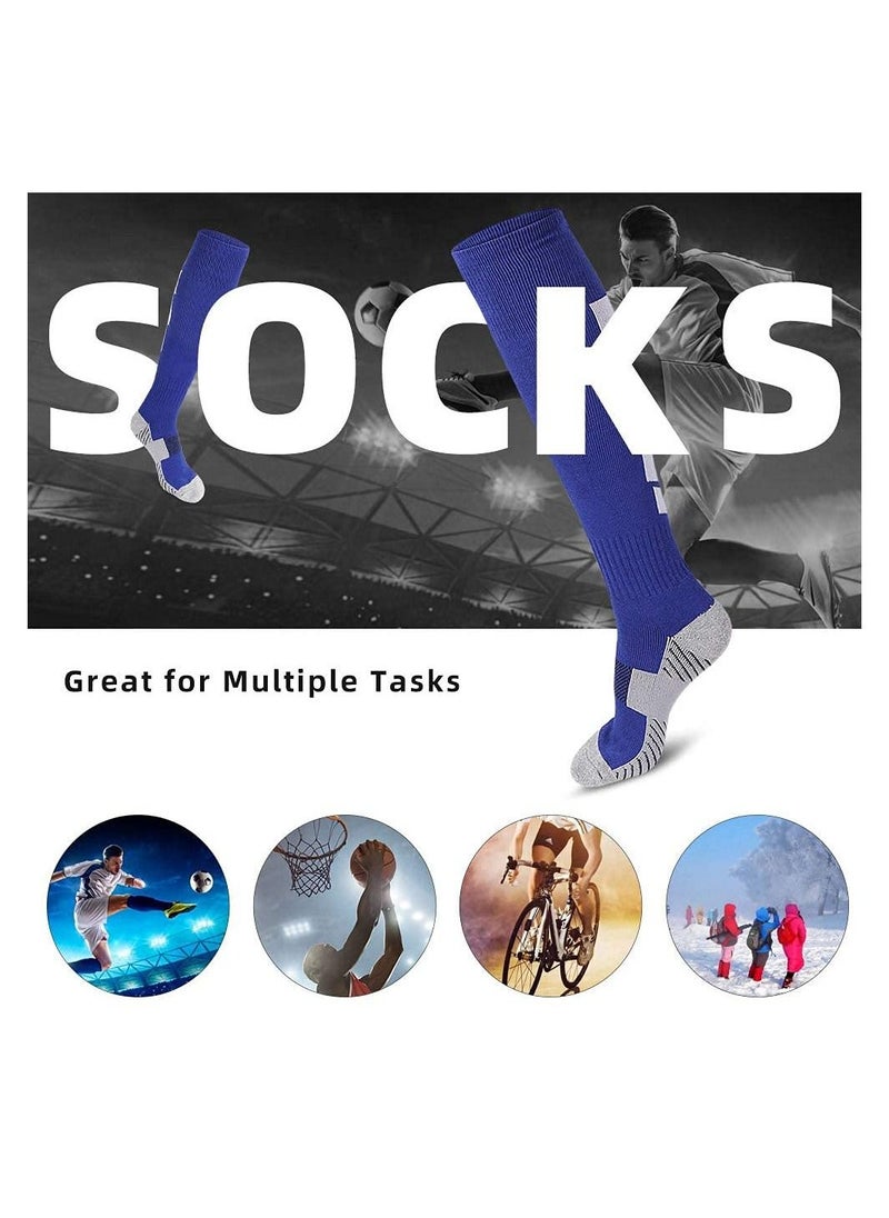 SYOSI Compression Socks, Soccer Socks, Sport Knee High Socks, 3 Pairs for Women and Men, Athletic, Travel, Running, Fitness, Flight Socks, Reduce Calf Pain Faster Recovery Thickening  - Image 4