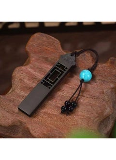 ماركة غير محددة Chinese Knot Ancient Style U Disk USB3.02.0 High-speed Metal U Disk Bookmark Tassel Lanyard Government And Enterprise Business U Disk-Color:Antique Style-window Flower Silver-Capacity:USB3.0 32GB  - Image 1