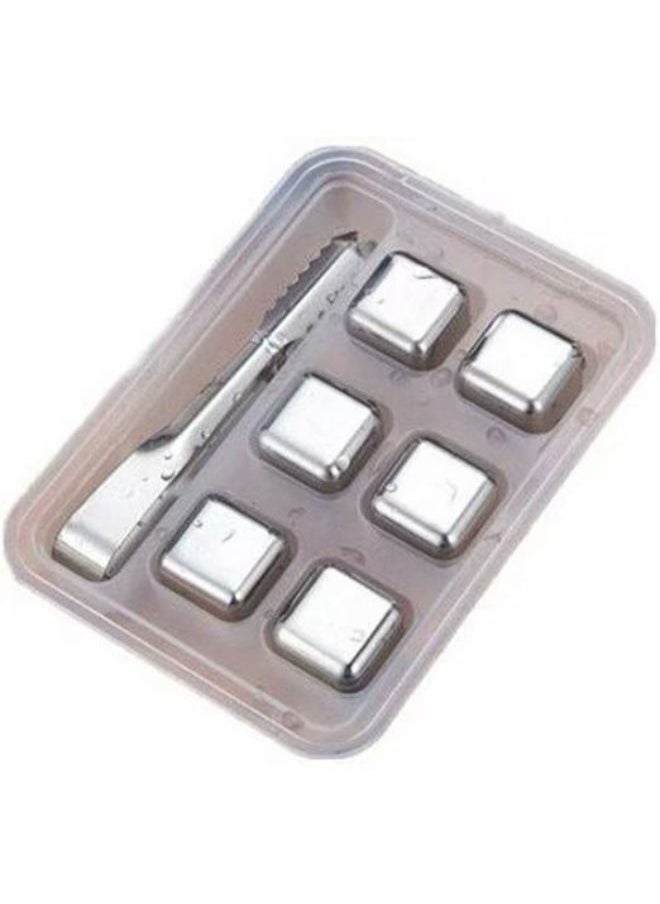NIBEMINENT - Pack Of 7 Reusable Chilling Ice Cube Stone Silver 100grams - Image 1