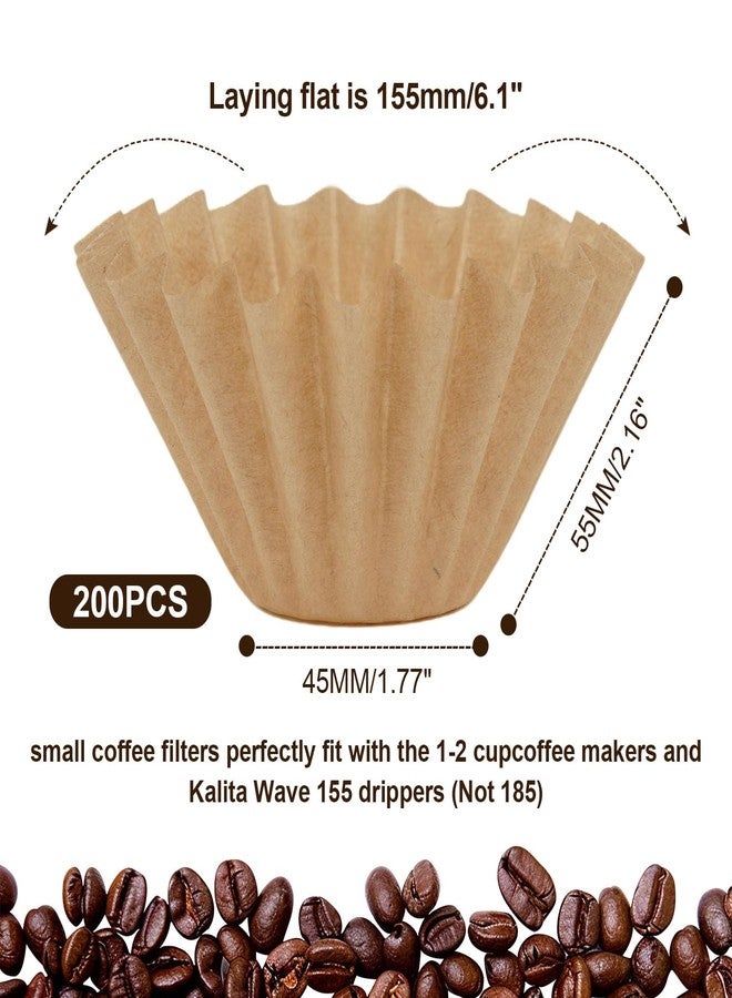 OGNWFUNK 200 Count Coffee Filter Paper Compatible with Kalita Wave Dripper 155 Series – Unbleached Disposable Filters for 1–2 Cup Pour Over, Clean Single-Serve Brewing at Home or Office - Image 2