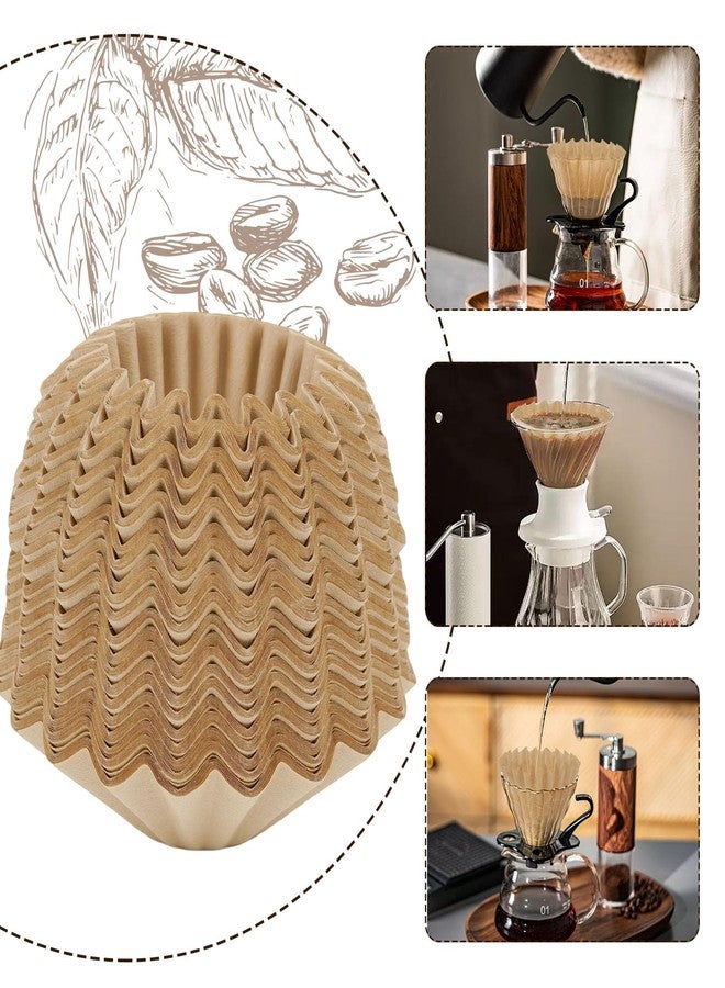 OGNWFUNK 200 Count Coffee Filter Paper Compatible with Kalita Wave Dripper 155 Series – Unbleached Disposable Filters for 1–2 Cup Pour Over, Clean Single-Serve Brewing at Home or Office - Image 4