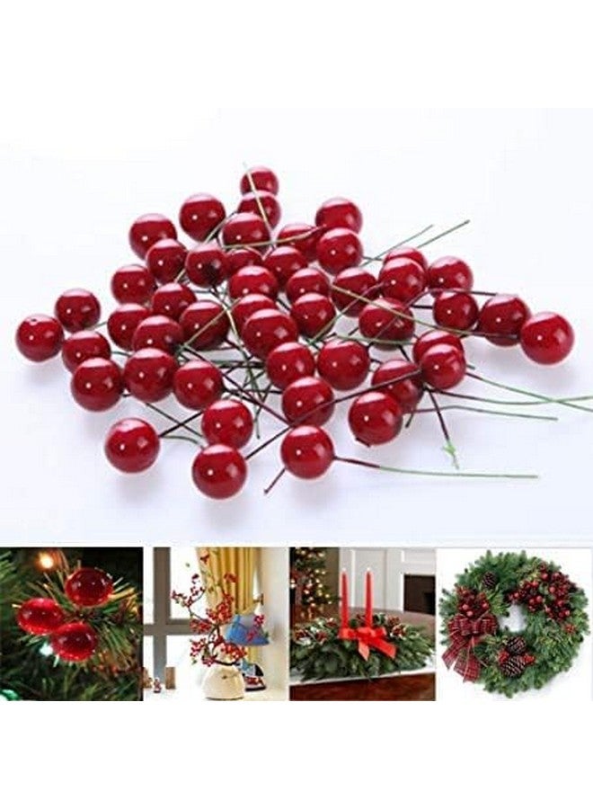 Sesonby 50 Berry Christmas Holly Berries (Red) - Image 2