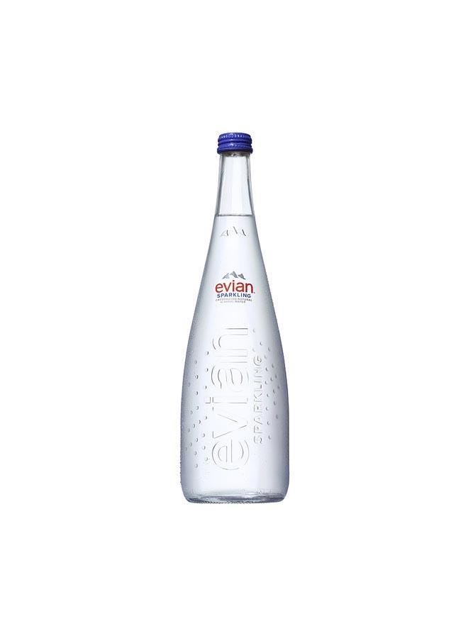 إيفيان زجاجة مياه معدنية طبيعية فوارة