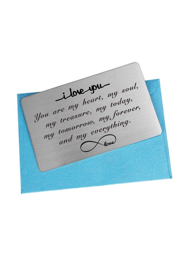 Engraved Wallet Insert Card, I Love You Forever, Anniversary Card Gifts, Soulmate Gifts for Him Her, Gifts for Boyfriend Husband, Valentine's Gifts for Men, Christmas Presents - Image 5