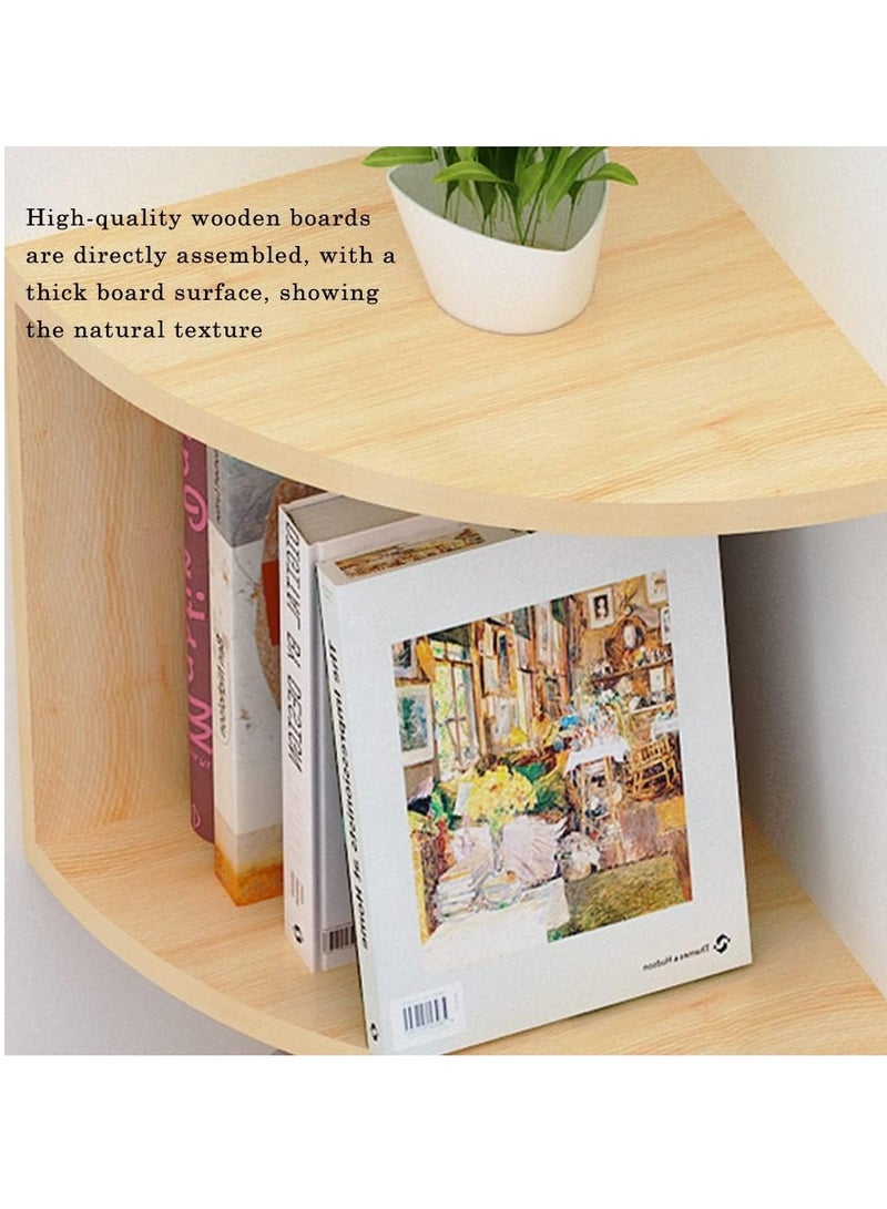 XiuWoo 6-Tier Unique Personalized Wood Wall Mounted Corner Floating Shelves, Boho Shelves, Corner Hanging Shelf Storage Rack, Home Display Rack, Plant Shelf, Home Storage Rack for Home, Office  - Image 3