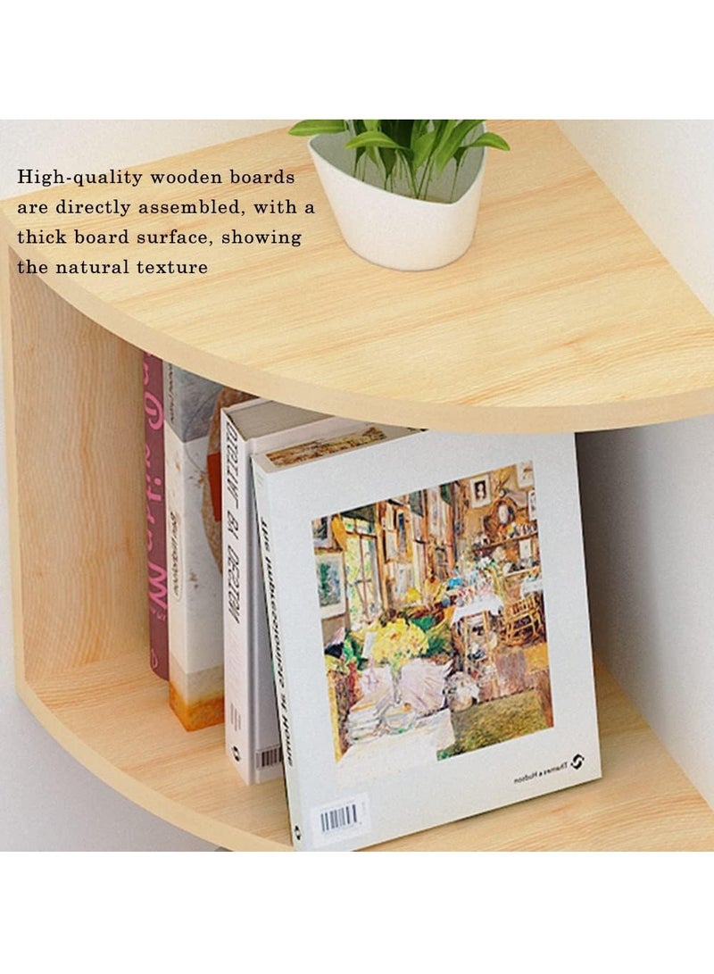 XiuWoo 6-Tier Unique Personalized Wood Wall Mounted Corner Floating Shelves, Boho Shelves, Corner Hanging Shelf Storage Rack, Home Display Rack, Plant Shelf, Home Storage Rack for Home, Office  - Image 5