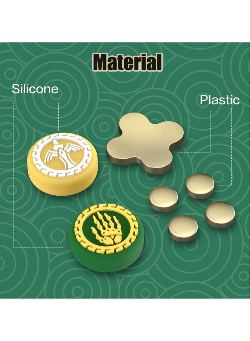 Captaintech SYOSI Button Caps and Button Stickers Set for Switch, Soft Silicone Joystick Cover Button Stickers Button Caps for Switch/Switch OLED/Switch lite (Knight's Sword, Skeleton Hand) - Image 2