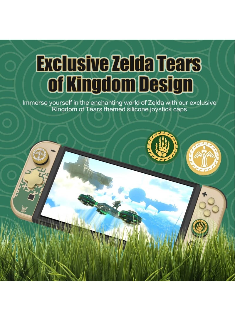 Captaintech SYOSI Button Caps and Button Stickers Set for Switch, Soft Silicone Joystick Cover Button Stickers Button Caps for Switch/Switch OLED/Switch lite (Knight's Sword, Skeleton Hand) - Image 5