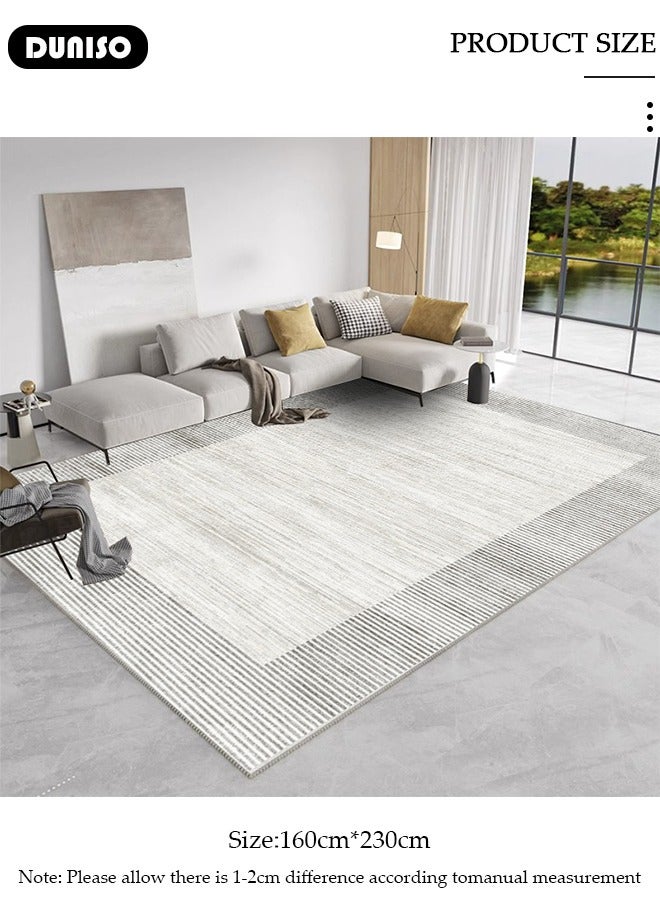 DUNISO Non Slip Modern Large Area Rug, Washable Living Room Rugs, Soft Handfeel Stain Resistant Carpet, Bedroom Beautiful Print Area Rugs, Comfortable Rectangular Rugs for Coffee Table Sofa Blanket Indoor Kids Home Decorative Floor Mat - Image 4