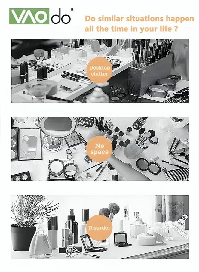 VAOdo 8PCS Multifunctional Felt Storage Box Set, Durable Multiple Sizes for Office and Home Grey - Image 3