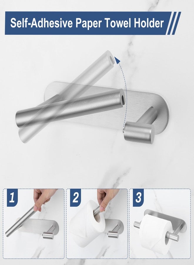 soaez Self Adhesive Toilet Paper Holder, SUS304 Stainless Steel Brushed Nickel Toilet Roll Holder, Double Base Paper Towel Holder Wall Mount No Drilling for Bathroom, Kitchen, Washroom - Image 5
