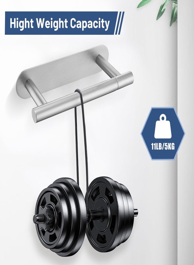 soaez Self Adhesive Toilet Paper Holder, SUS304 Stainless Steel Brushed Nickel Toilet Roll Holder, Double Base Paper Towel Holder Wall Mount No Drilling for Bathroom, Kitchen, Washroom - Image 3
