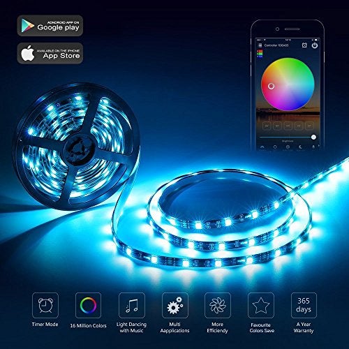 Aubric LED Wifi Controller, RGB Led Light Strip Voice Control From Alexa & Google Home, WIFI Wireless Smart Controller With Free App via IOS or Android Smartphone - Image 2