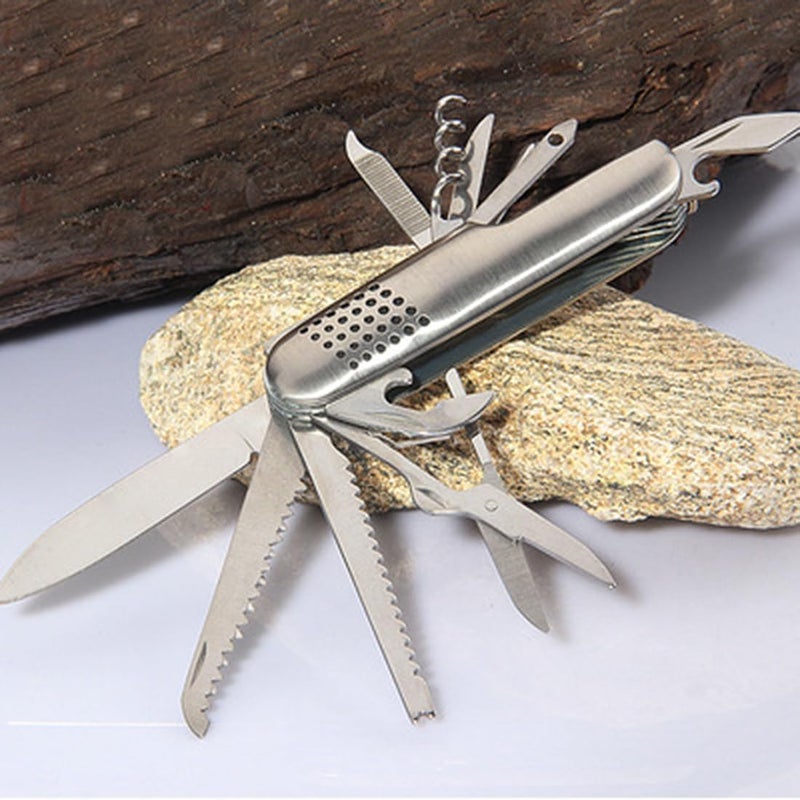 5-in-1 Stainless Steel Pocket Knife – Compact Multi-Function Tool with Screwdriver, Bottle Opener, Can Opener & File – Durable, Lightweight, Ideal for Camping, Survival, Everyday Carry - Image 4
