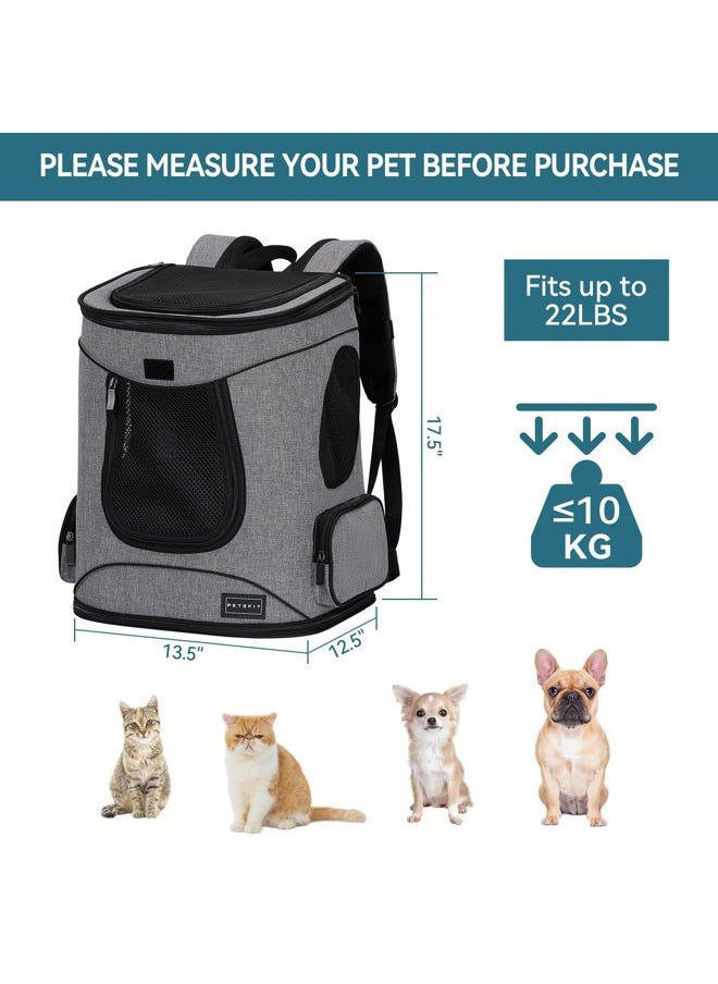 Petsfit Pet Backpack Carrier with Upgrade Waist Cushion Design to Better Fit The Waist, Suitable for Small and Medium Cats, and Rabbits up to 18 Pounds  - Image 3
