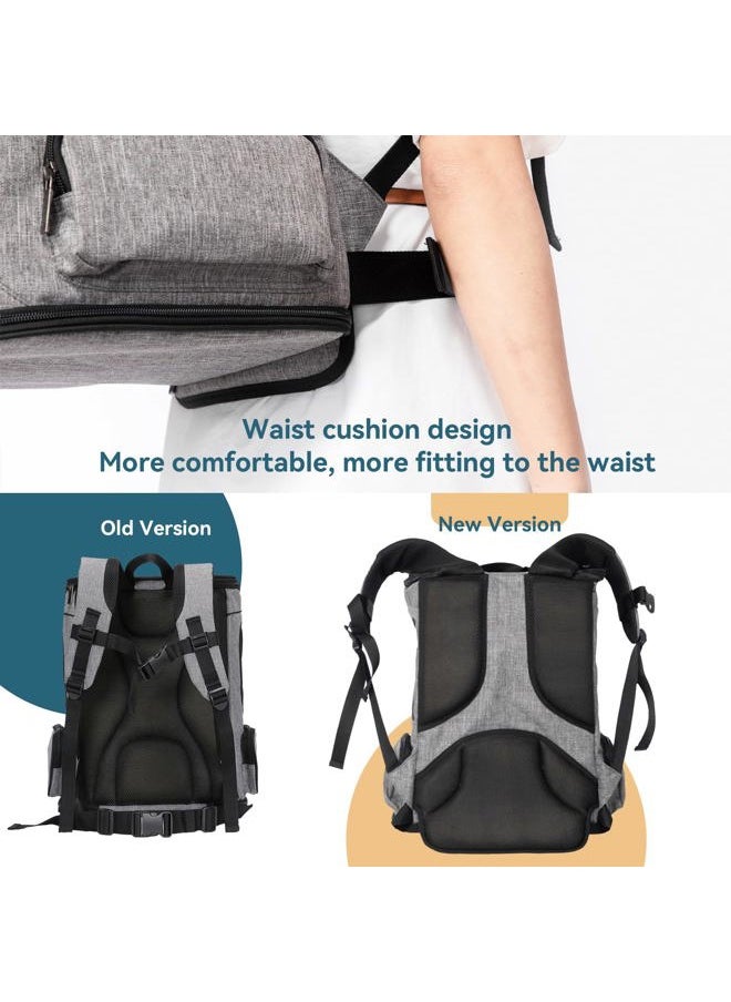 Petsfit Pet Backpack Carrier with Upgrade Waist Cushion Design to Better Fit The Waist, Suitable for Small and Medium Cats, and Rabbits up to 18 Pounds  - Image 2
