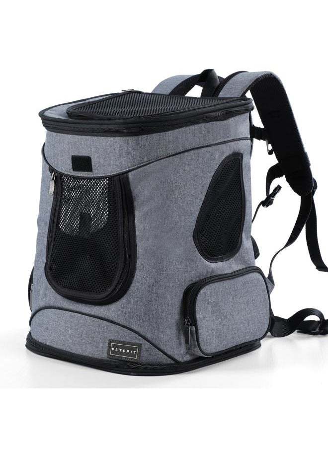 Petsfit Pet Backpack Carrier with Upgrade Waist Cushion Design to Better Fit The Waist, Suitable for Small and Medium Cats, and Rabbits up to 18 Pounds  - Image 1