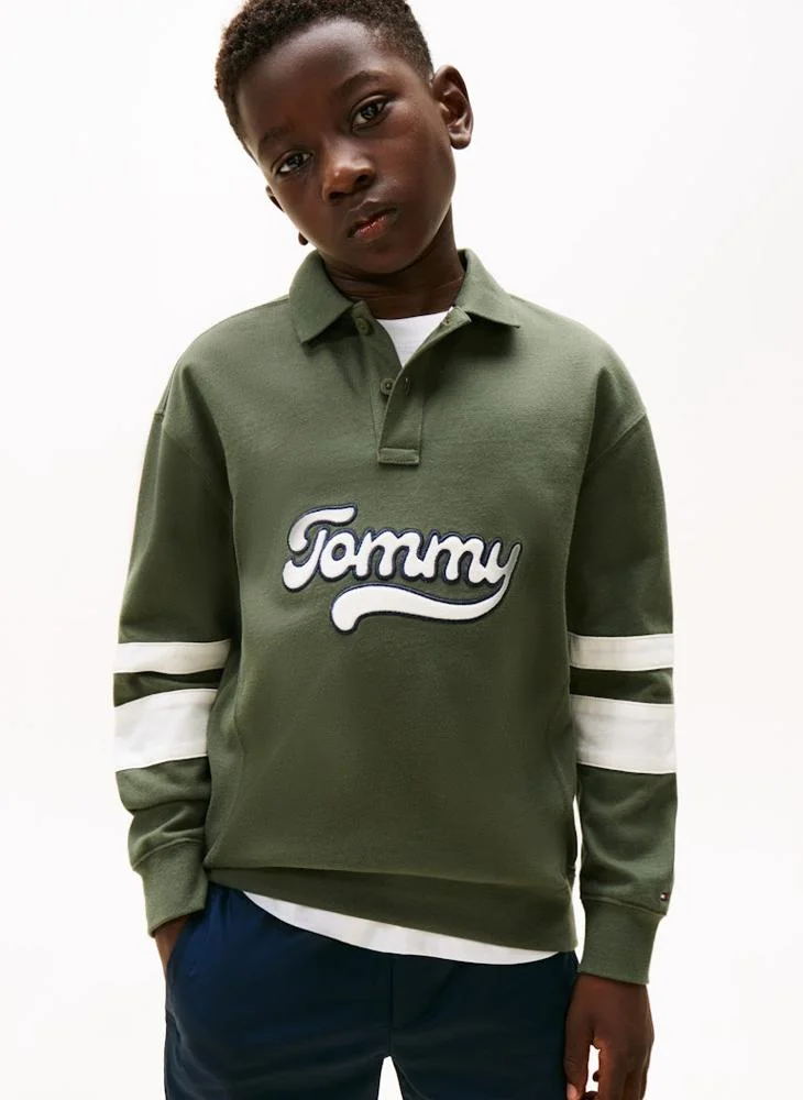 تومي هيلفيغر قميص بولو للأطفال بطبعة