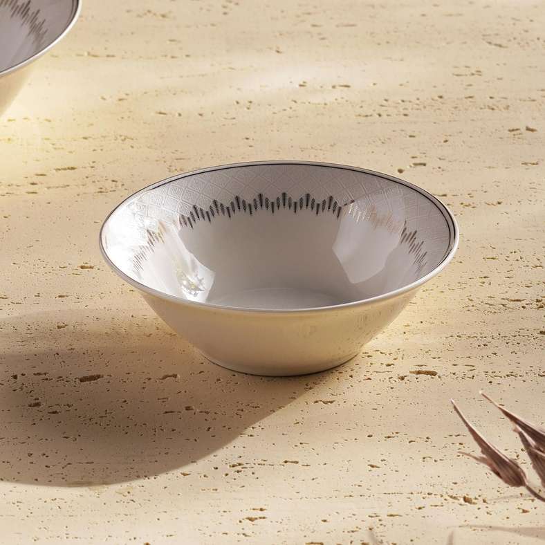 Pan Home Alina New Bone China Salad Bowl Dia22.8cm -White - Image 1