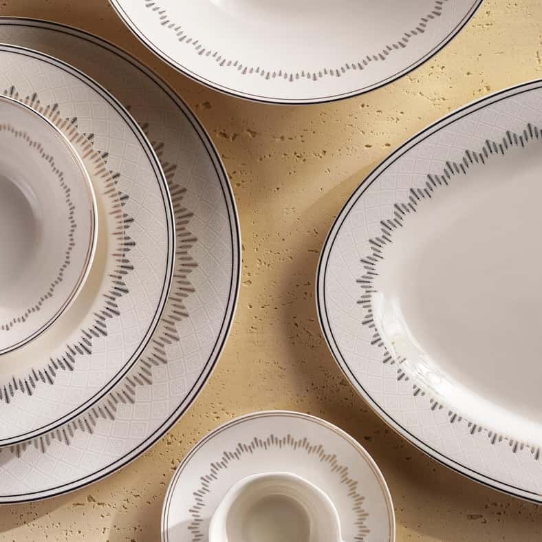 Pan Home Alina New Bone China Salad Bowl Dia22.8cm -White - Image 2